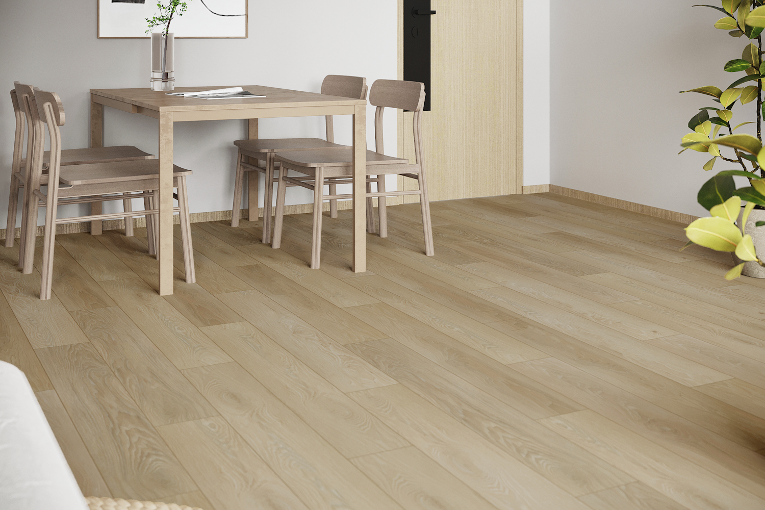 Кварцвиниловая плитка Art East замковая Art Tile Click Ясень Антиб 45-06-ATC 1220×180×4 фото в интерьере